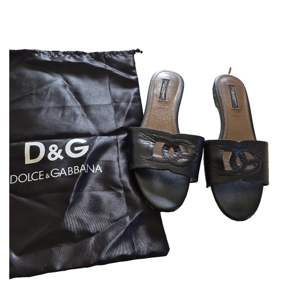 Dolce & Gabbana Shoes - Dolce & Gabbana Black Women's Slide Sandals